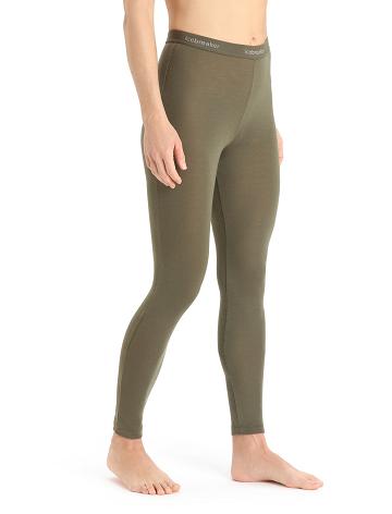 Dámské Jeden kus a sady Icebreaker Merino 175 Everyday Thermal Leggings Olivy Zelené | CZ 1171GSOL